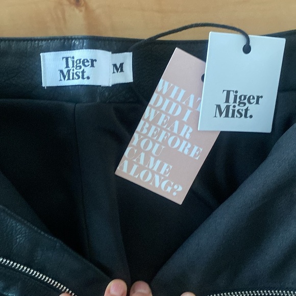 Tiger Mist Leather lace up sides - front zip - mini skirt M - worn once - Picture 2 of 5